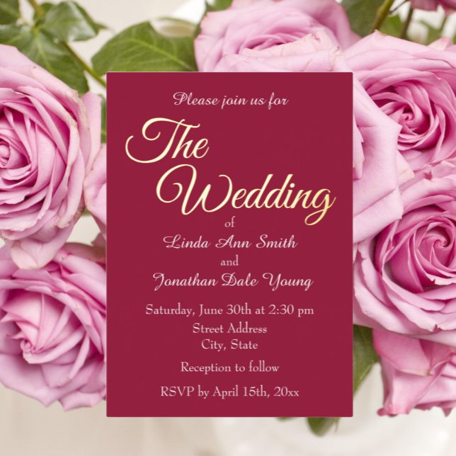 Wine Red Simple Style Wedding (In Situ Wedding)