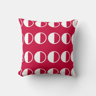 wine retro white circles pillow
