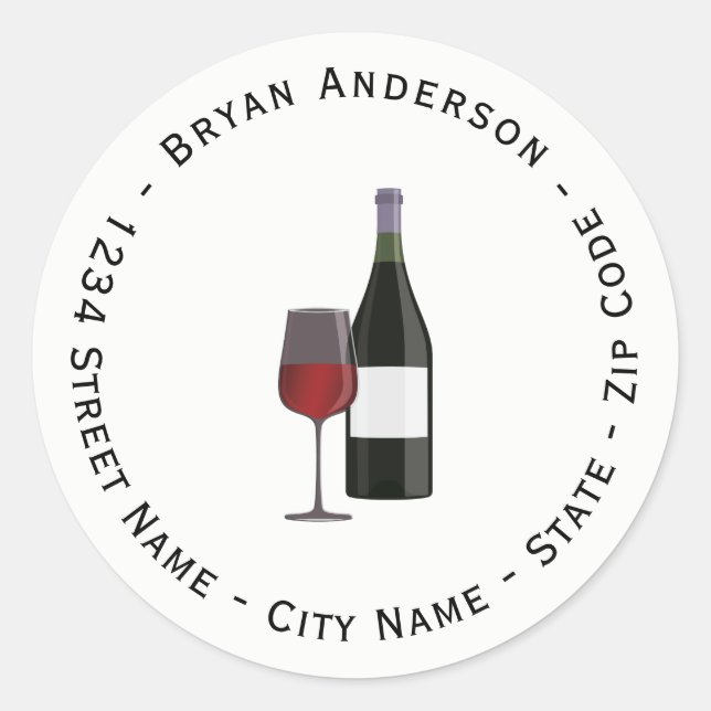 Wine Return Address Label (Front)