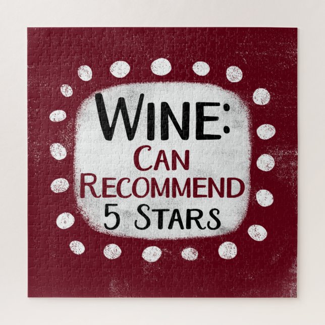 Wine Review 5 Stars Jigsaw Puzzle (Vertical)