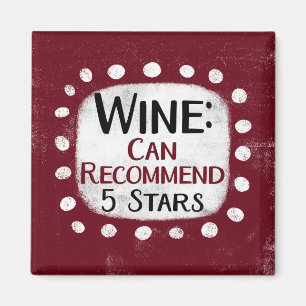 Wine Review 5 Stars Refrigerator Magnet