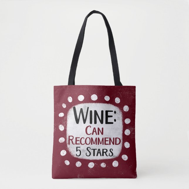 Wine Review 5 Stars Tote Bag (Front)