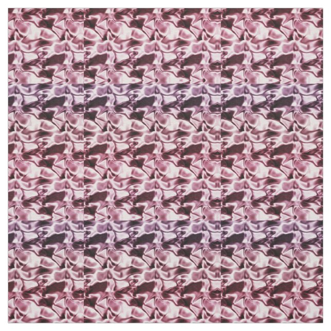 Wine Satin Swirls Abstract Fabric (Swatch)