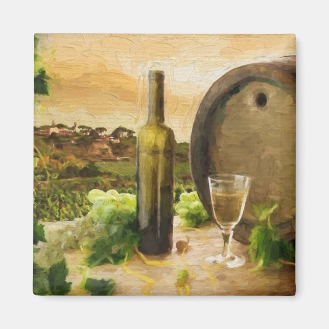 Wine Scene in the Vineyard Magnet (Front)