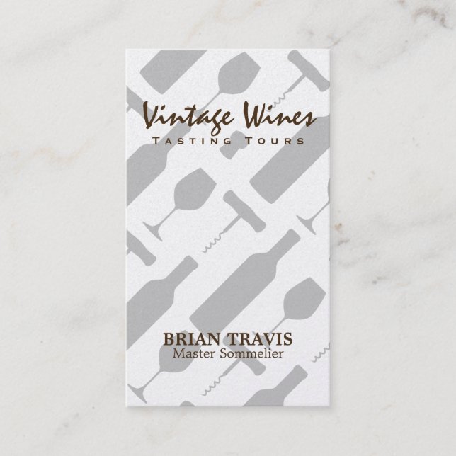 Wine Set | Vintage Business Card (Front)
