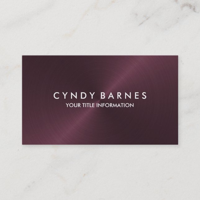 Wine Sheen Business Card (Front)
