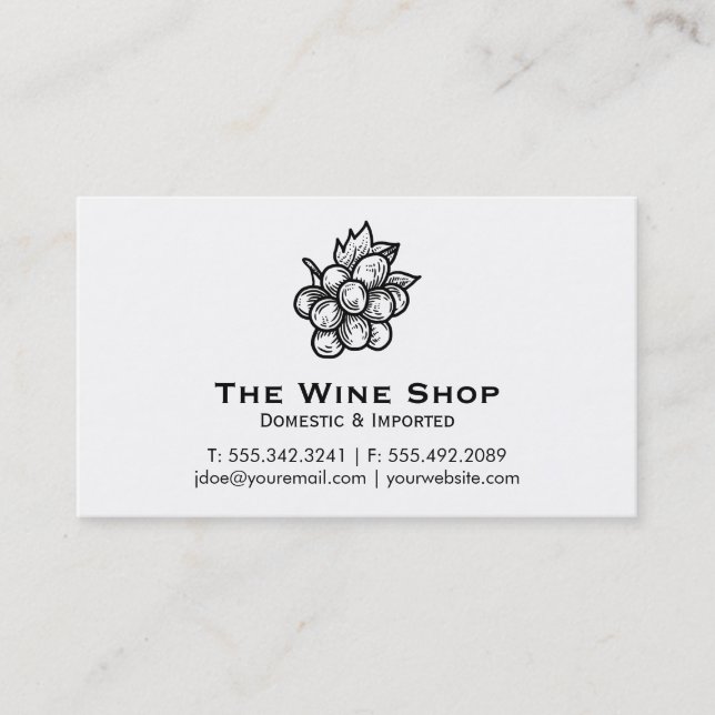 Wine Shop Business Card (Front)