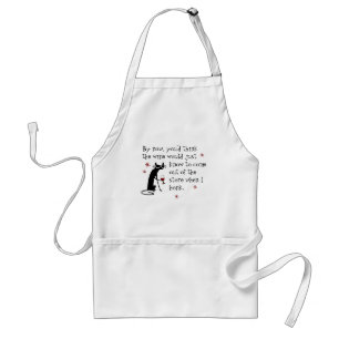 Wine Should Know Funny Quote with Black Cat Standard Apron