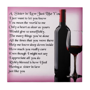 Wine   Sister in Law  Poem Tile