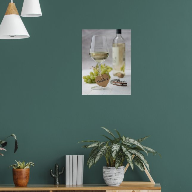 Wine Sommelier Vine Lover Bottle Grape Design Lugg Poster (Living Room 1)