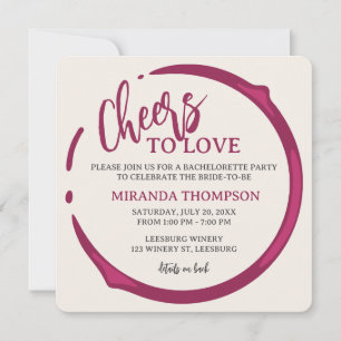 Wine Stain Bachelorette Party Invitation