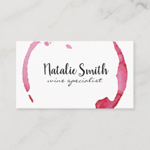 Wine Stain (black / white) Business Card