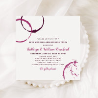 Wine Stain Burgundy 50th Wedding Anniversary