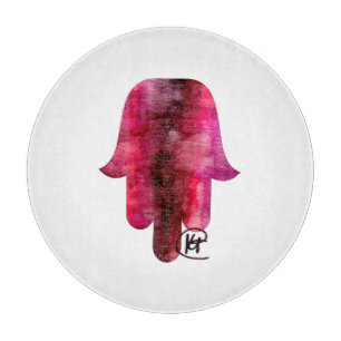 Wine Stain Hamsa Art Cutting Board