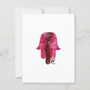 Wine Stain Hamsa Art Postcard