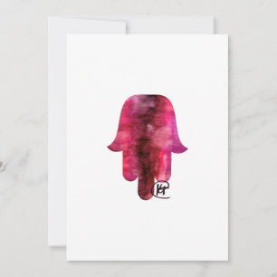 Wine Stain Hamsa Art Thank You Card