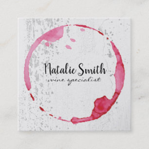 Wine Stain   Texture   Winery Square Business Card