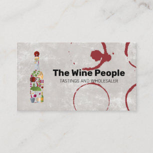 Wine Stain Winery Bottle Business Card