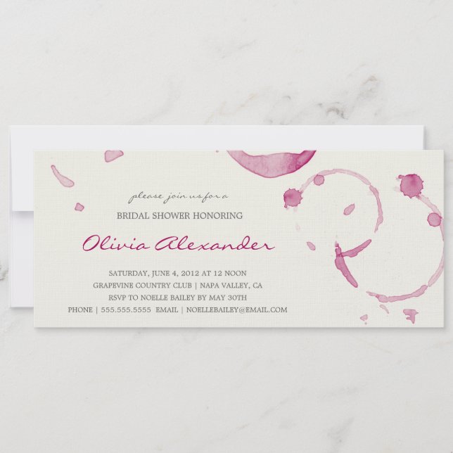 WINE STAINS | BRIDAL SHOWER INVITATION (Front)