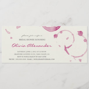 WINE STAINS   BRIDAL SHOWER INVITATION