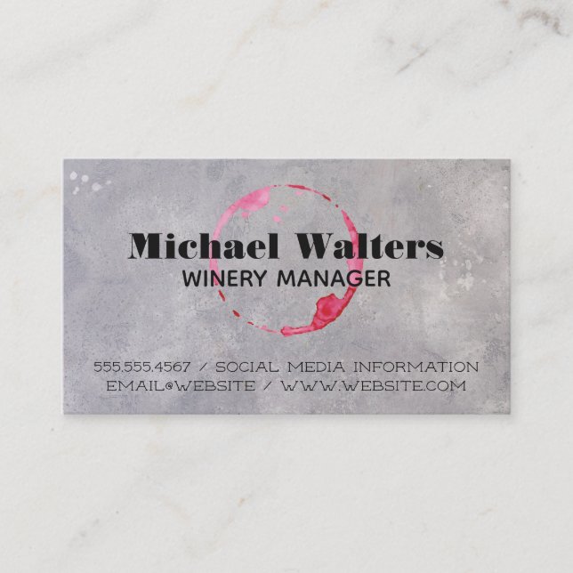 Wine Stains | Winery Business Card (Front)