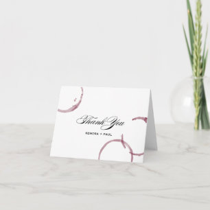 Wine Stains Winery Vineyard Wedding Thank You Card
