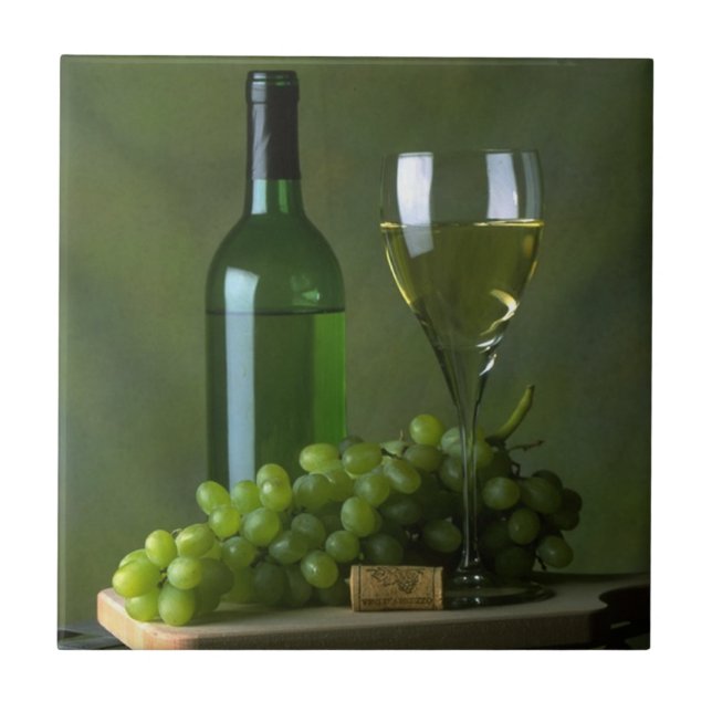 Wine Still Life Tile Trivet (Front)