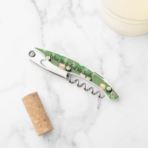 Wine & Sushi Green Monogram Corkscrew