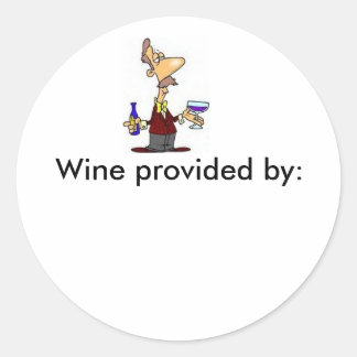 Wine_Taster, Wine provided by: - Customised Classic Round Sticker