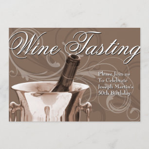 Wine Tasting 50th Birthday Party Invitations