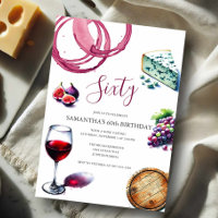 Wine Tasting 60TH BIRTHDAY Invitation