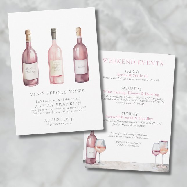 Wine Tasting Bachelorette Party Invitation (Wine Tasting Bachelorette Party Invitation)