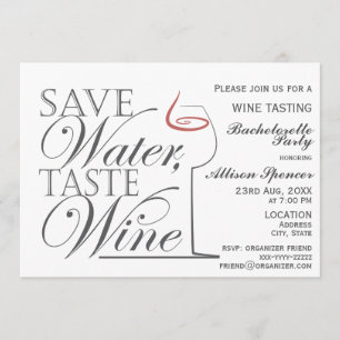 Wine tasting Bachelorette Party Invitation design