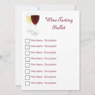 Wine Tasting Ballot