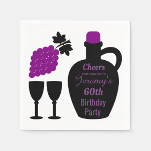 Wine tasting Birthday Milestone Custom Napkin