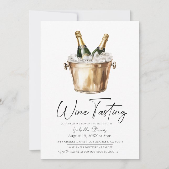 Wine Tasting Bridal Shower Invitation (Front)