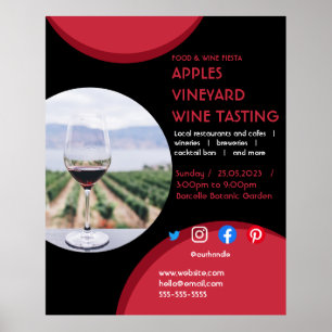 wine tasting charity vineyard food drink festival  poster