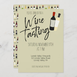 Wine Tasting Custom Personalised Party Invitation