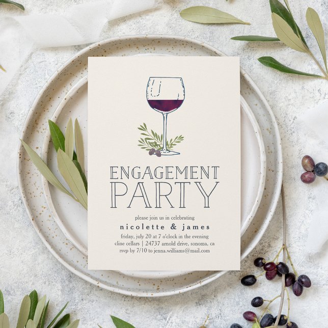 Wine Tasting Engagement Party Invitation (Creator Uploaded)