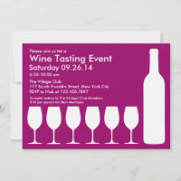 Wine Tasting Event Flat Invitation