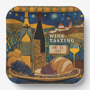 Wine Tasting Event  Paper Plate