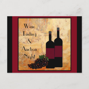 Wine Tasting Fundraiser Invitation Postcard