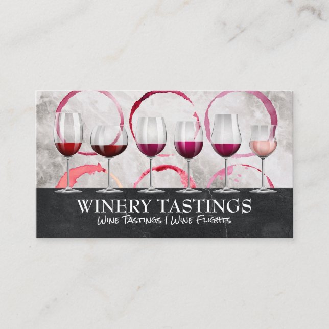Wine Tasting Glasses | Glass Stains Business Card (Front)