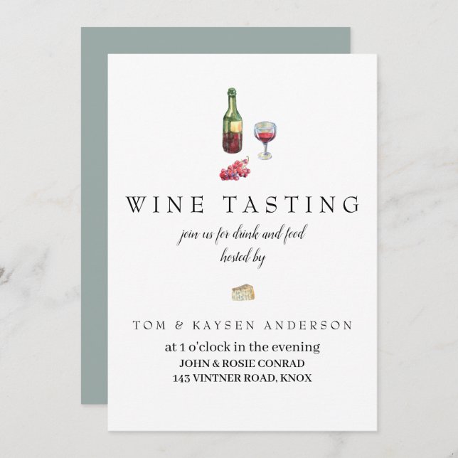 wine tasting invitation (Front/Back)
