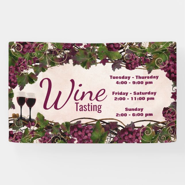Wine Tasting Party Event Banner (Horizontal)