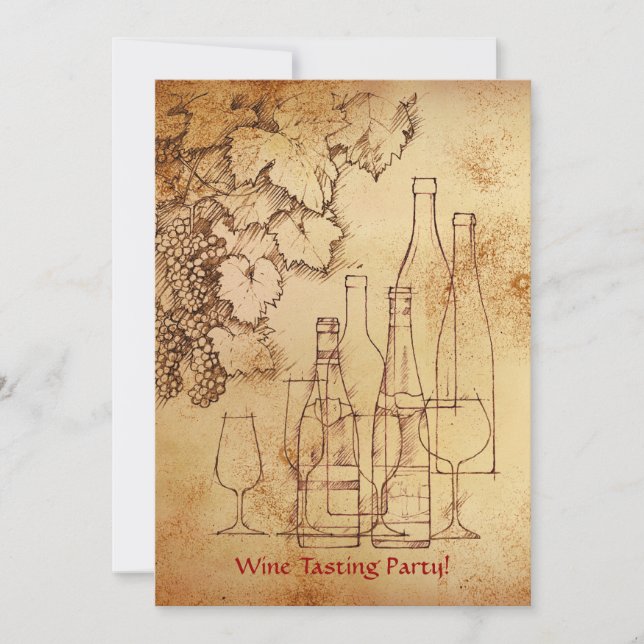 Wine Tasting Party Invitation (Front)
