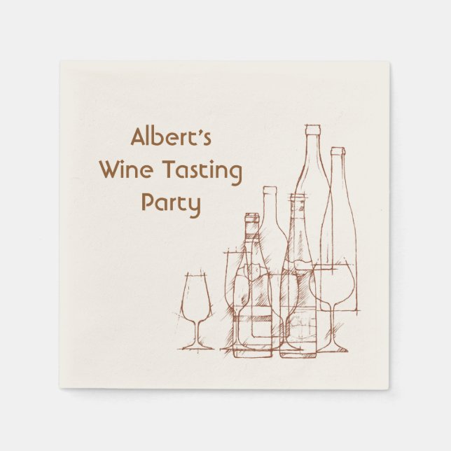 Wine Tasting Party Napkin (Front)