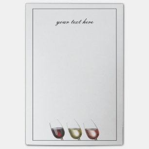 Wine tasting post-it notes