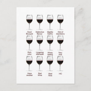 Wine tasting postcard