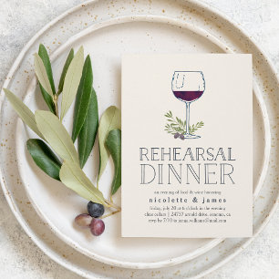 Wine Tasting Rehearsal Dinner Invitation